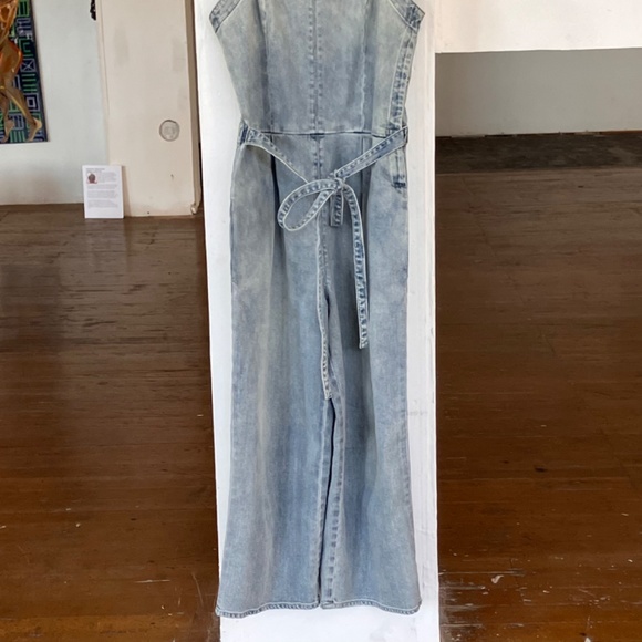 AG Giselle denim cropped leg jumpsuit - Picture 5 of 8